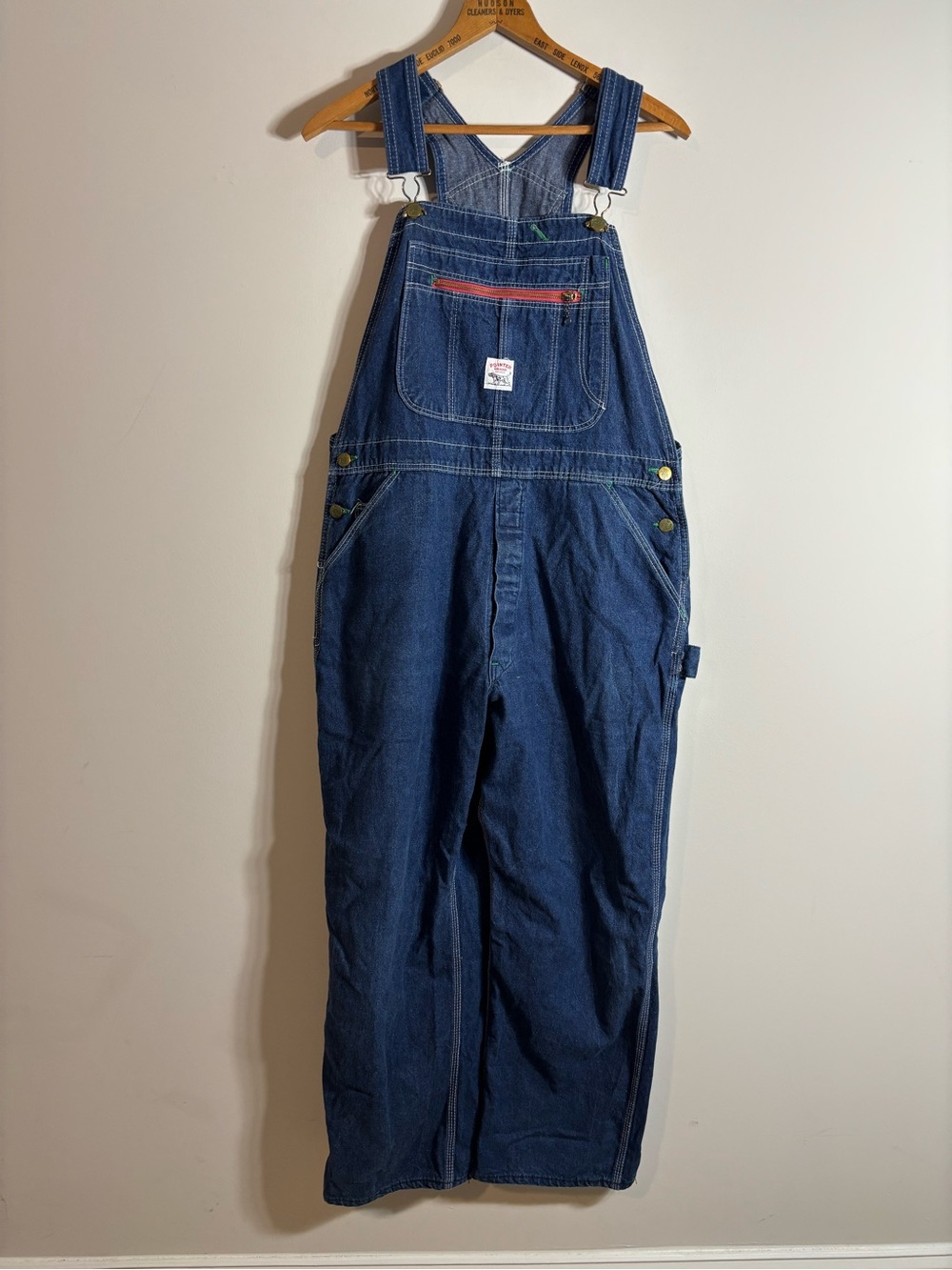 Vintage Pointer Denim Bib Overalls Workwear Made in USA 36x30